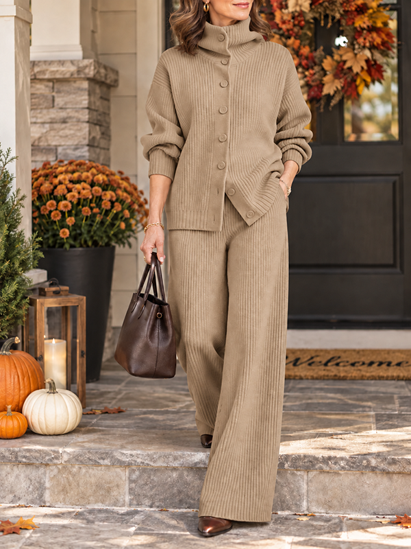 New Arrival🔥Women's Cozy Cardigan Sweater and Pants Two-Piece Set