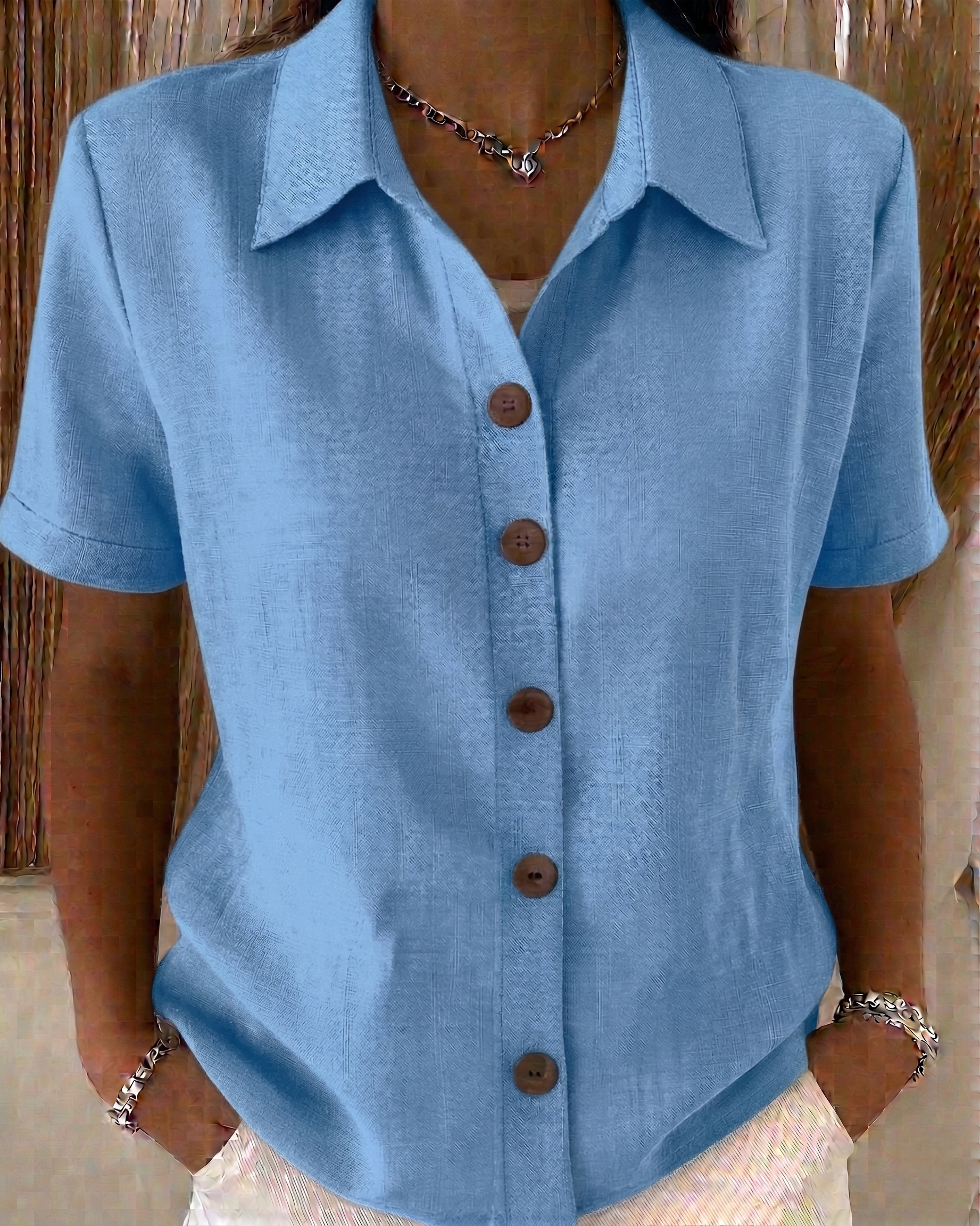 New Arrivals🔥 Women’s Simple cotton and linen button-down shirt