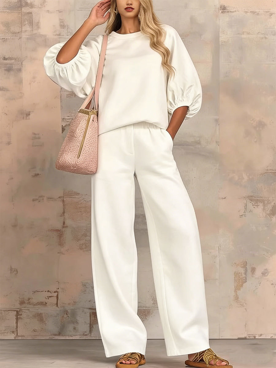 New Arrivals🔥Stylish Cozy Shirt & Wide-leg Pants Linen Cotton Two-piece Set