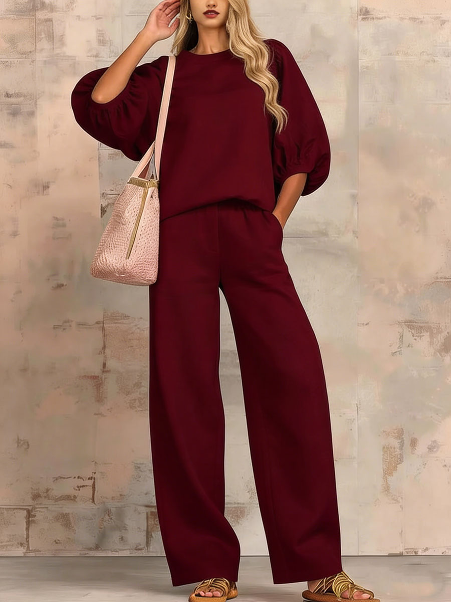 New Arrivals🔥Stylish Cozy Shirt & Wide-leg Pants Linen Cotton Two-piece Set