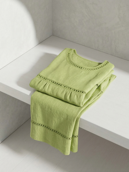 Clearance Sale🔥 Women's Vintage Casual Loose-Fit Linen Two-Piece Set