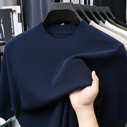 Last Day 50% OFF🔥Men's summer cotton pineapple pattern knitted short sleeves (Buy 2 Free Shipping)