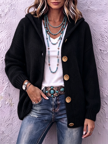 CLEARANCE SALE🔥Women's Chunky Knit Hooded Cardigan
