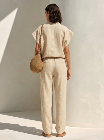 New Arrivals🔥Women's Simple Cotton And Linen Set