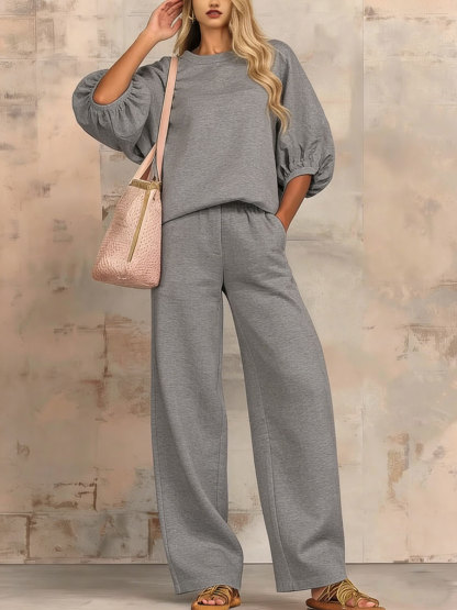 New Arrivals🔥Stylish Cozy Shirt & Wide-leg Pants Linen Cotton Two-piece Set