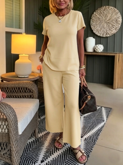 Minimalist Solid-color Buttery-soft Two-piece Set