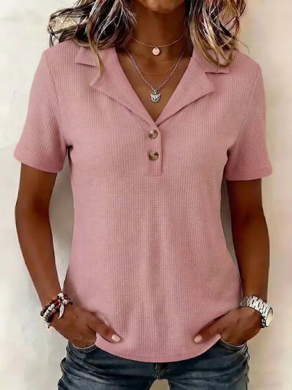 Simple Shirt Collar Top