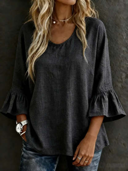 Women's Ruffled Casual Shirt