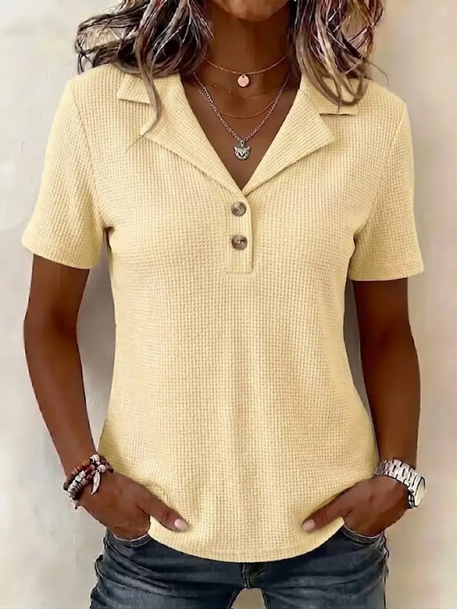Simple Shirt Collar Top