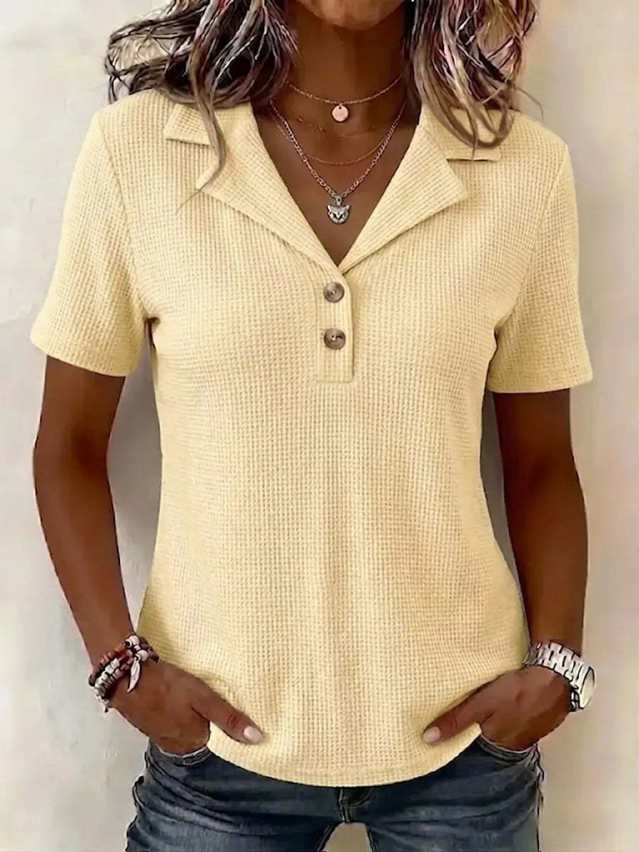 Simple Shirt Collar Top