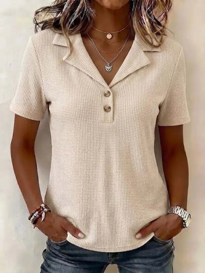 Simple Shirt Collar Top