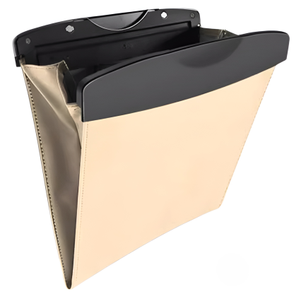 Multifunctional leather seat back storage bag, hanging garbage bag