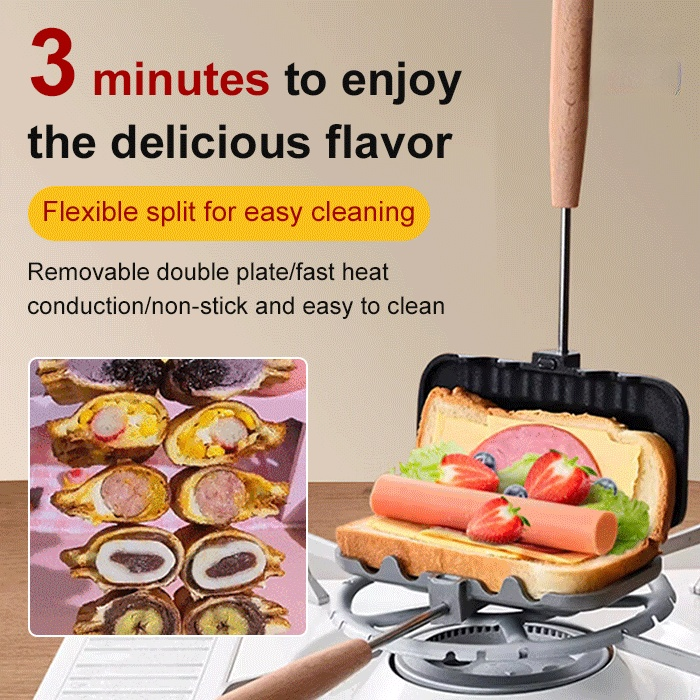Non-stick coating sandwich grill pan