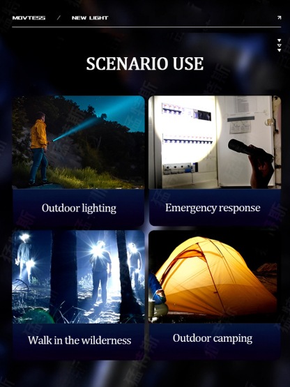 High brightness quad core flashlight