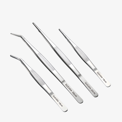 Stainless Steel Aquarium Tweezers – 4-Piece Set
