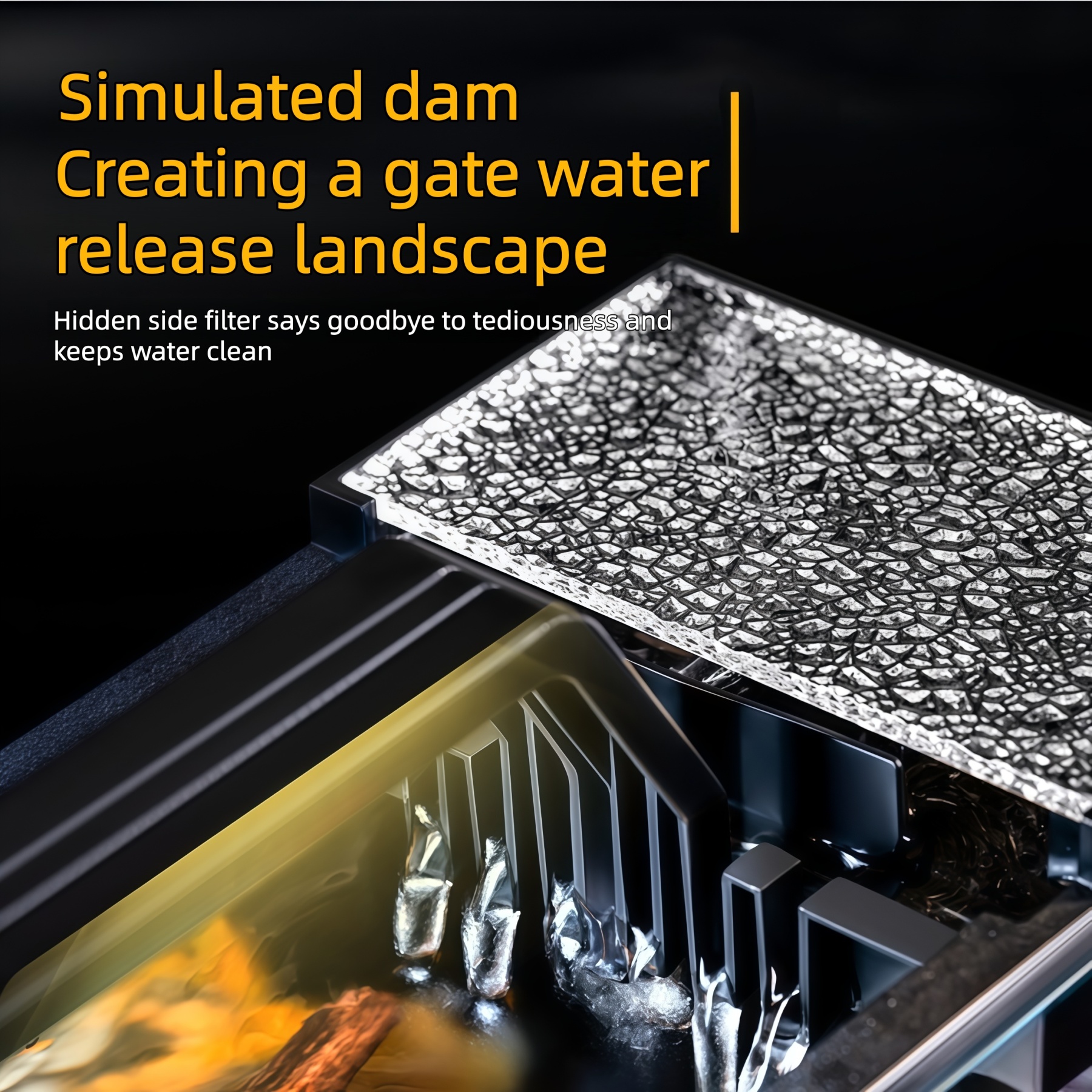 南美鱼缸侧滤小型家用桌面带灯加热过滤一体免换水懒人原生态造景