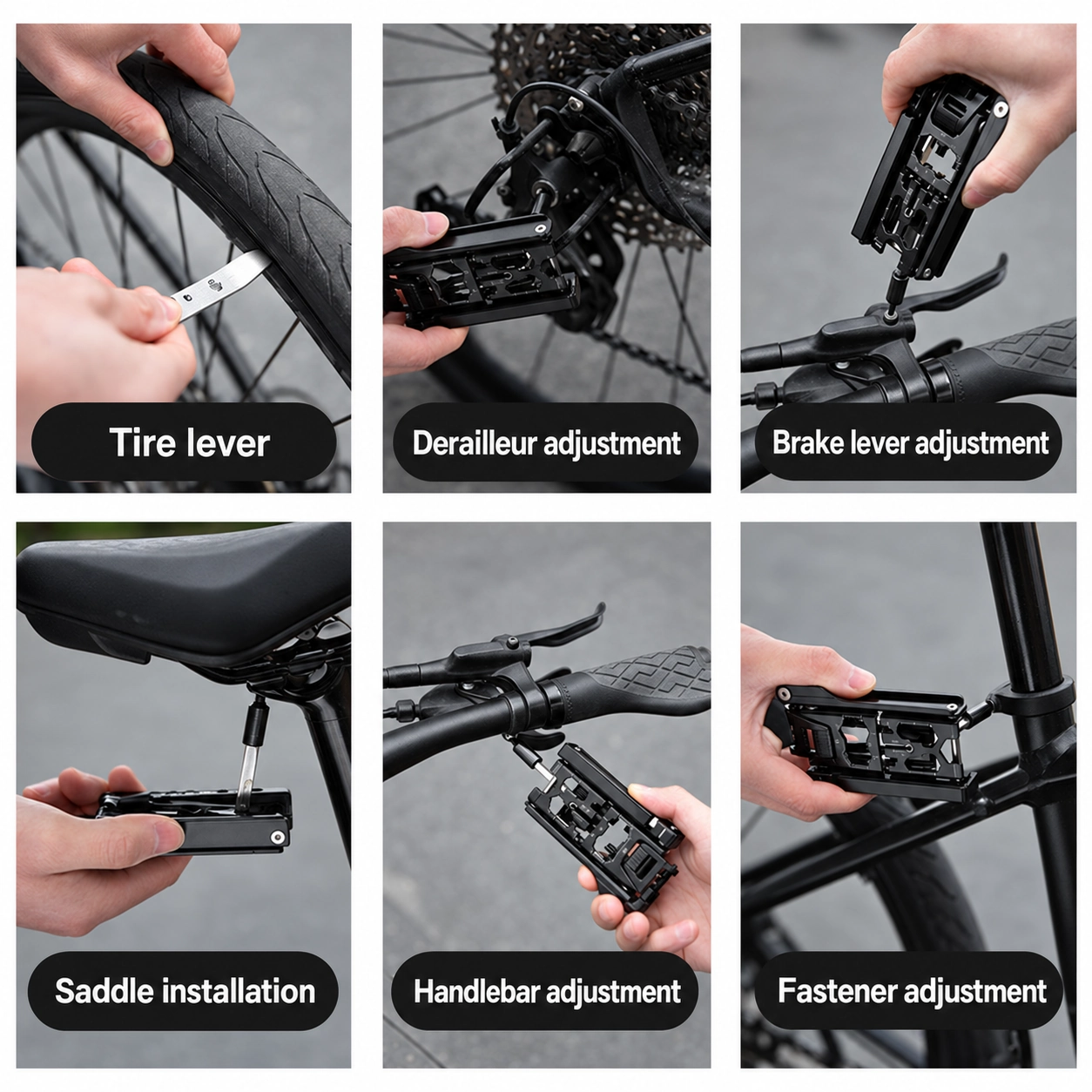 Six bicycle maintenance uses