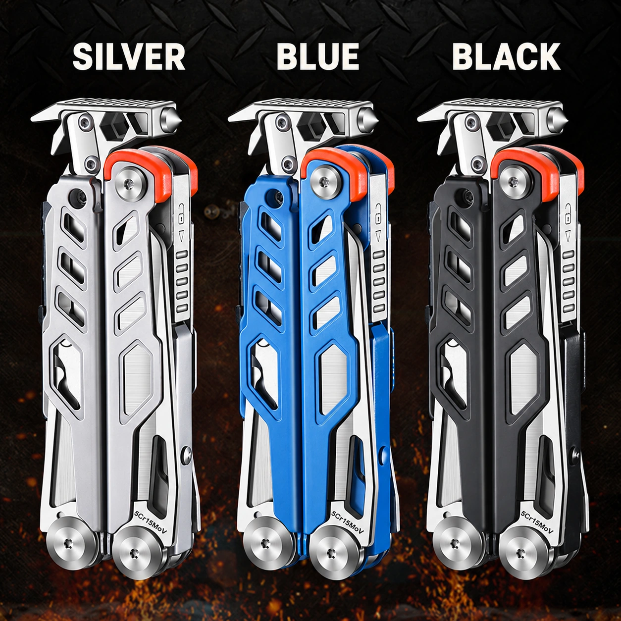 20-in-1 Outdoor Emergency Folding Pliers | Window Breaker + Fire Starter