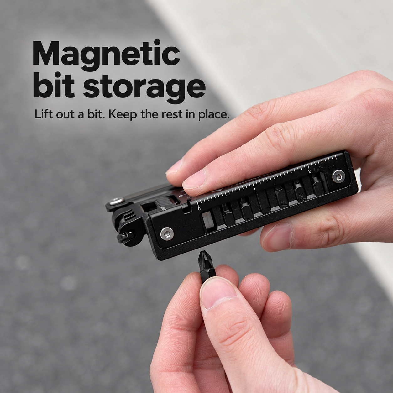 Magnetic removable bit storage