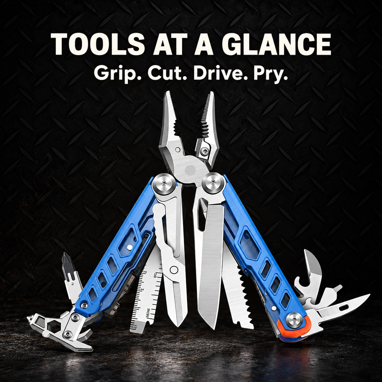 20-in-1 Outdoor Emergency Folding Pliers | Window Breaker + Fire Starter