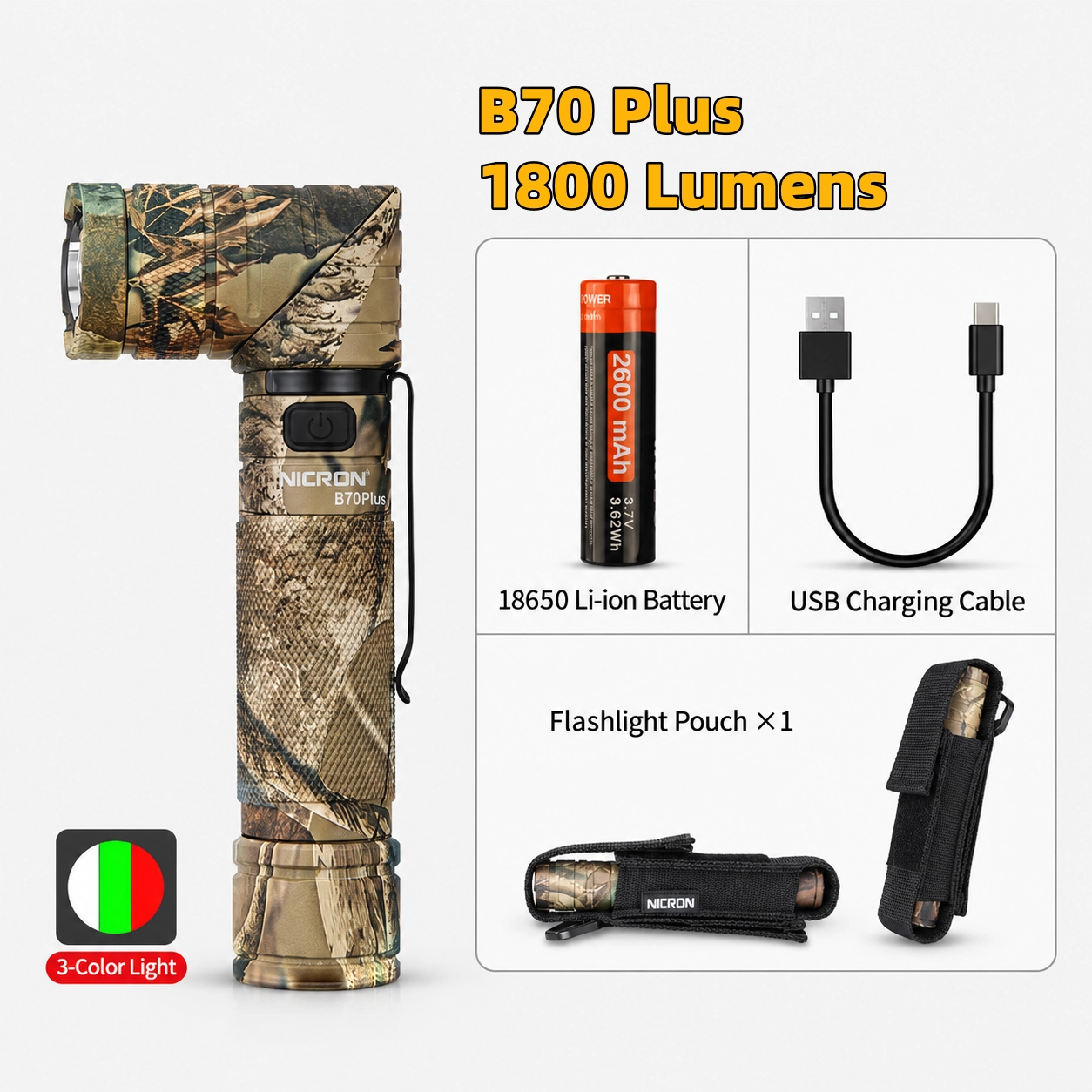 Lighter Magnetic Adjustable Emergency Flashlight