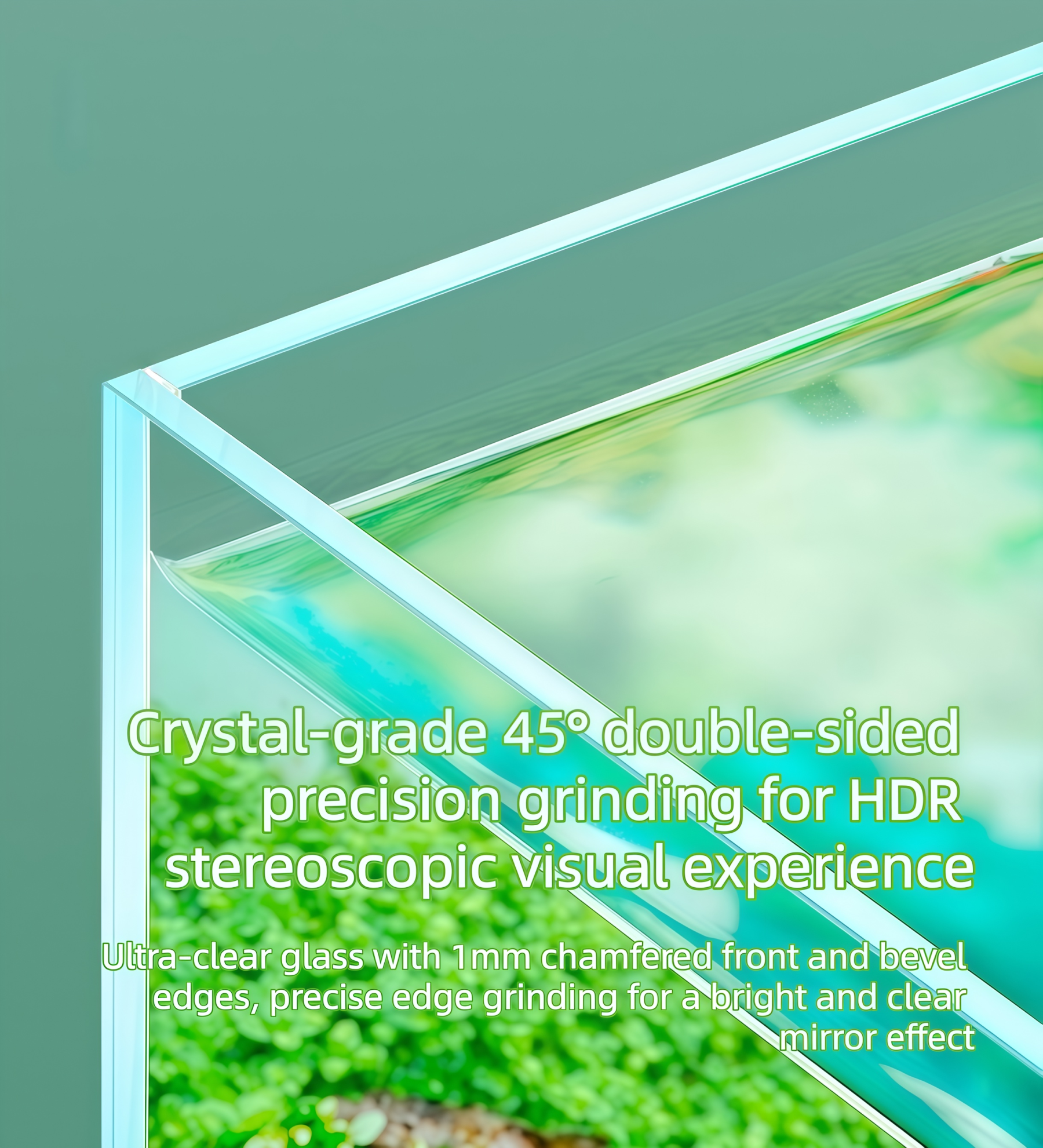 TrueClear Ultra-clear glass cube frameless fish tank