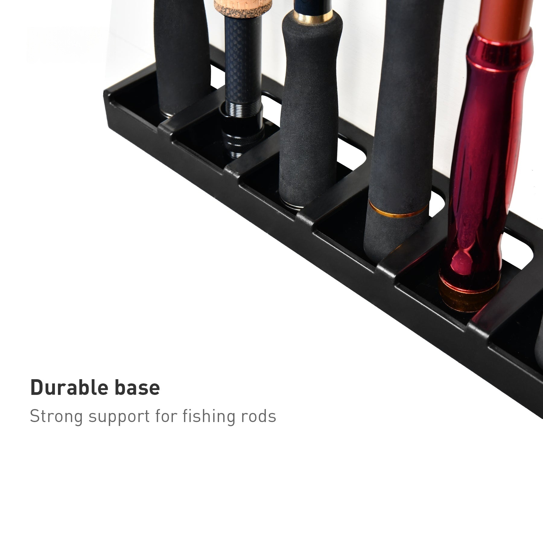 WV2 Vertical Fishing Rod Holders for Garage Wall Mount: Store Up to 6 Rods and Combs