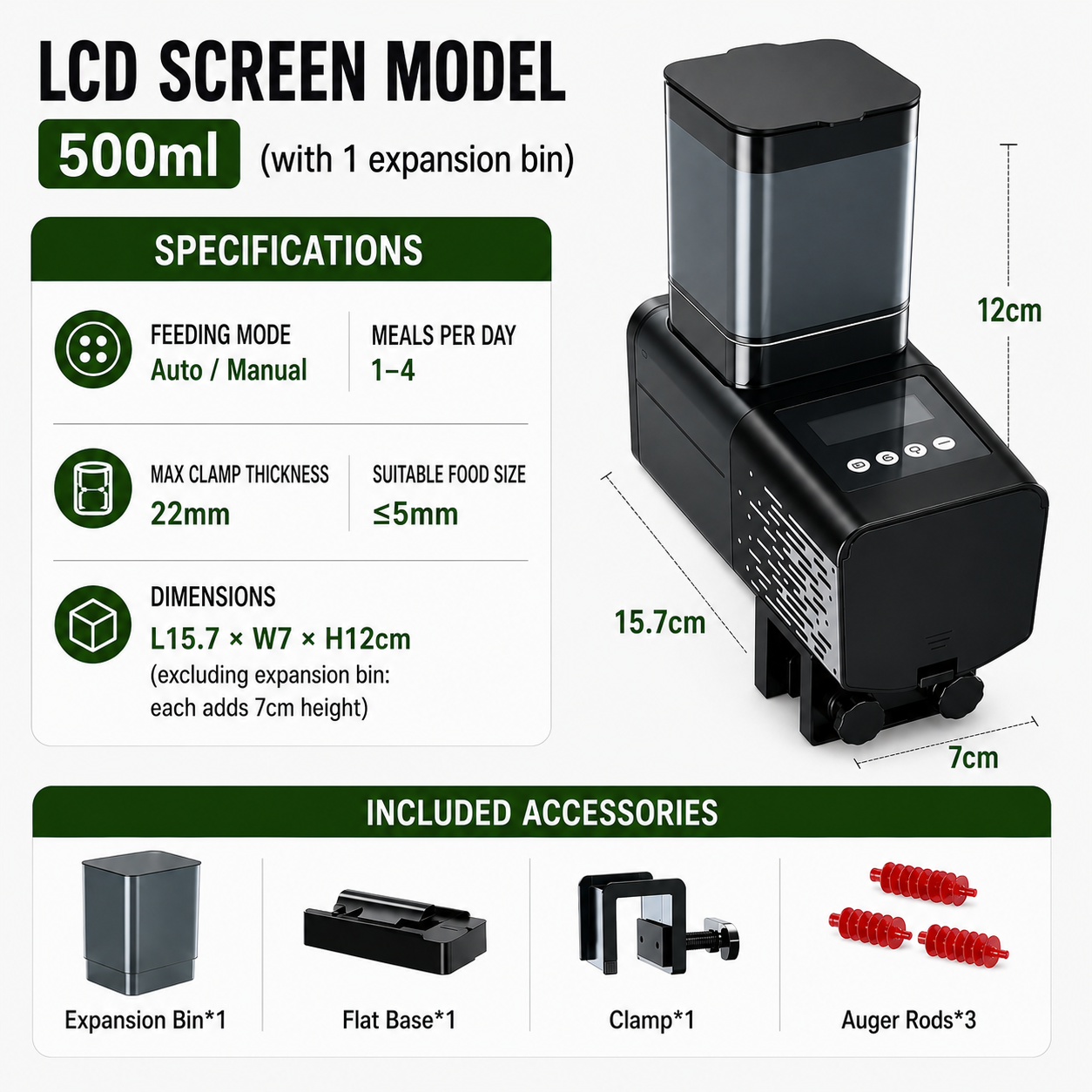 Large Capacity  Fish Feeder 