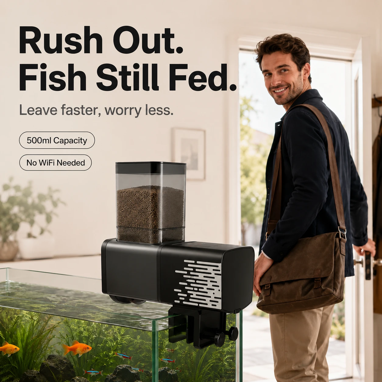 Large Capacity  Fish Feeder 