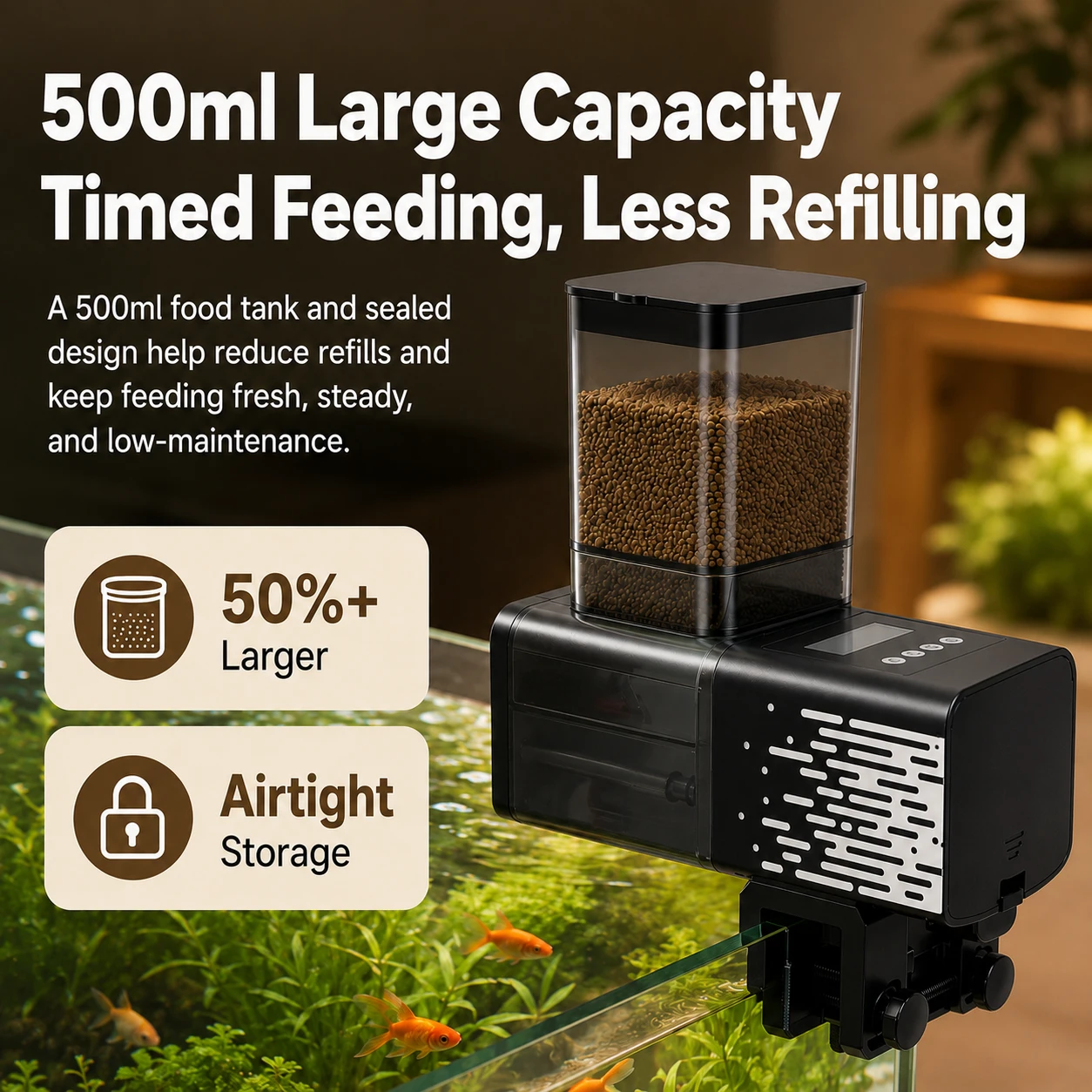 Large Capacity  Fish Feeder 