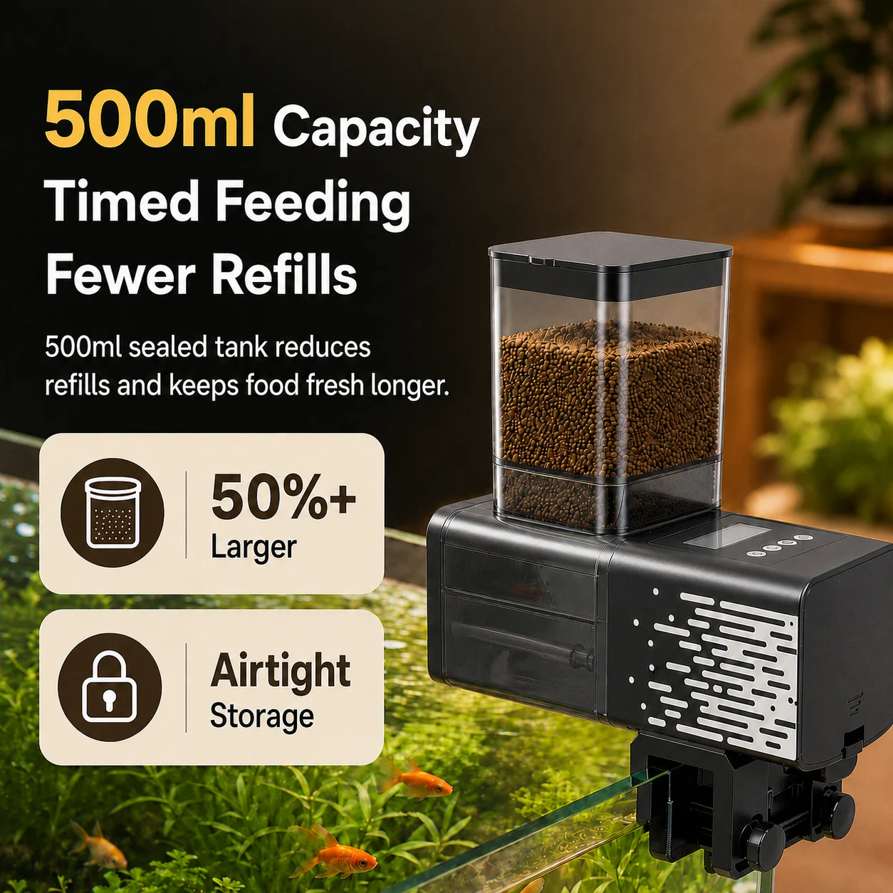 Large Capacity  Fish Feeder 