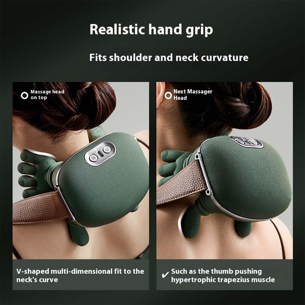 Neck and Shoulder Pro Hands, Massage Hand Massager with Fingers, Shoulder and Neck Massager Electric Cervical for Neck, Lower Abdominal, Shiatsu Back(2pcs)
