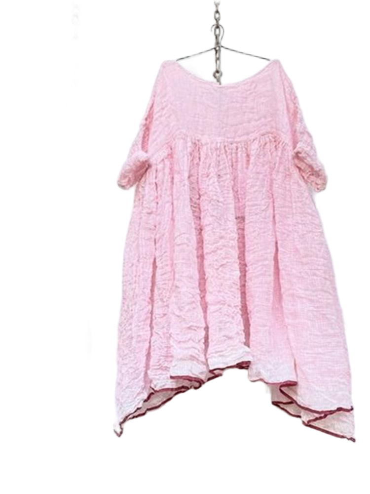 Vintage Wrinkled Pleated Oversize Maxi Dress