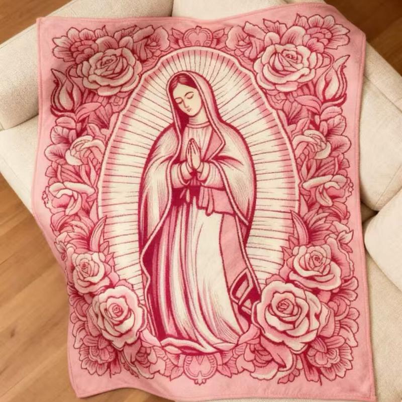 Pink Virgin Mary Blanket