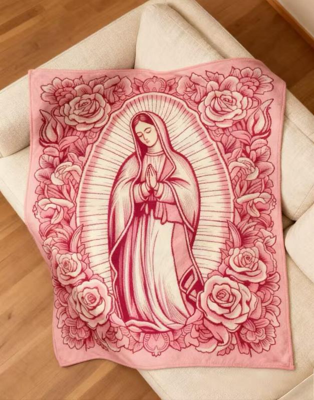 Pink Virgin Mary Blanket