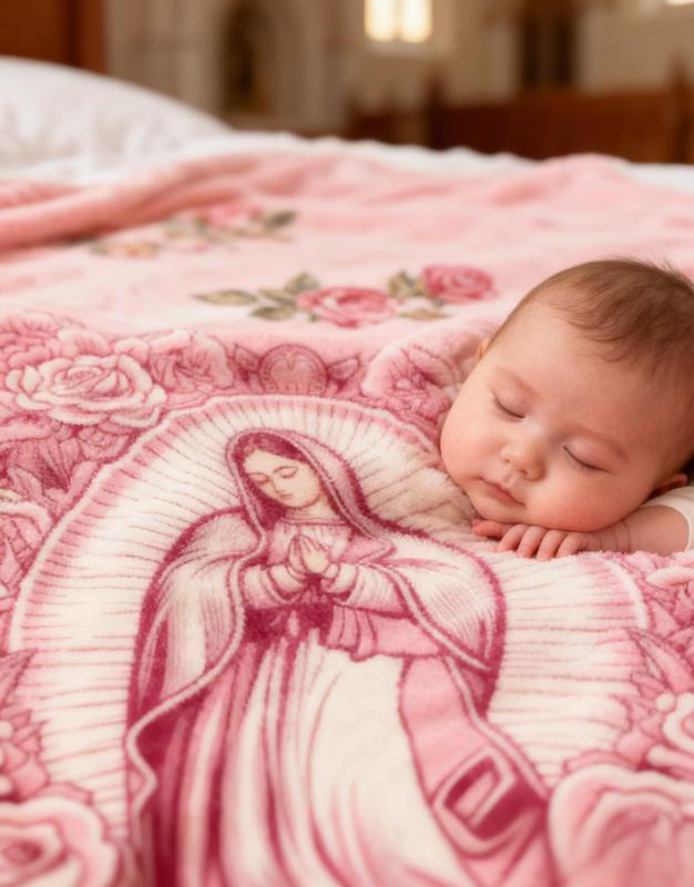 Pink Virgin Mary Blanket