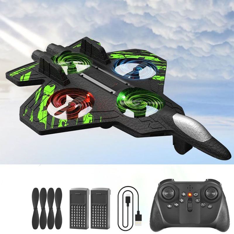 49% OFF 🎉🎉RC Stunt Fighter Jet Toy for Kids with 360° Flips & LED Lights