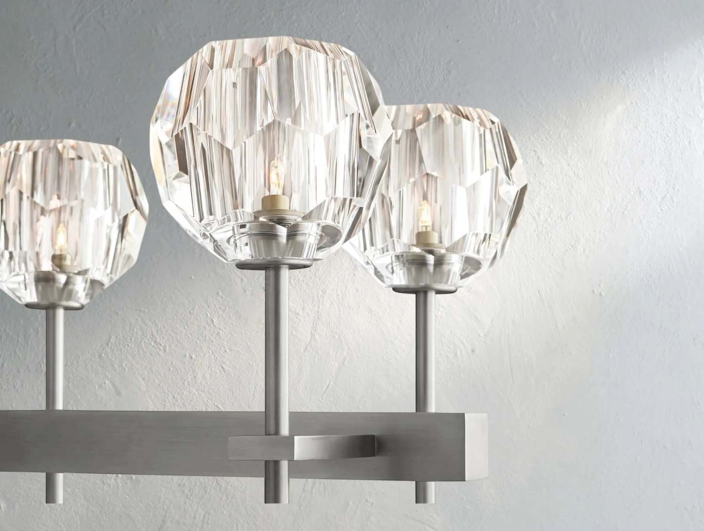 Boule De Cristal Glass Double Linear Chandelier