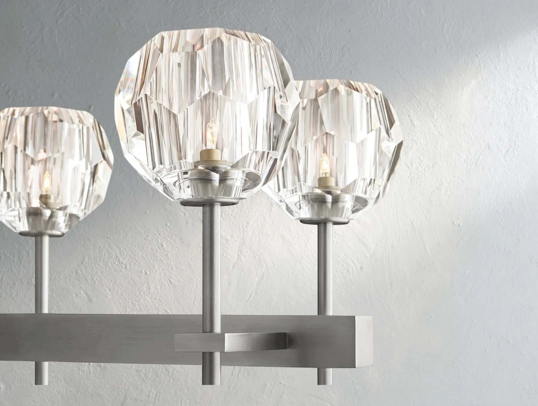 Boule De Cristal Glass Double Linear Chandelier