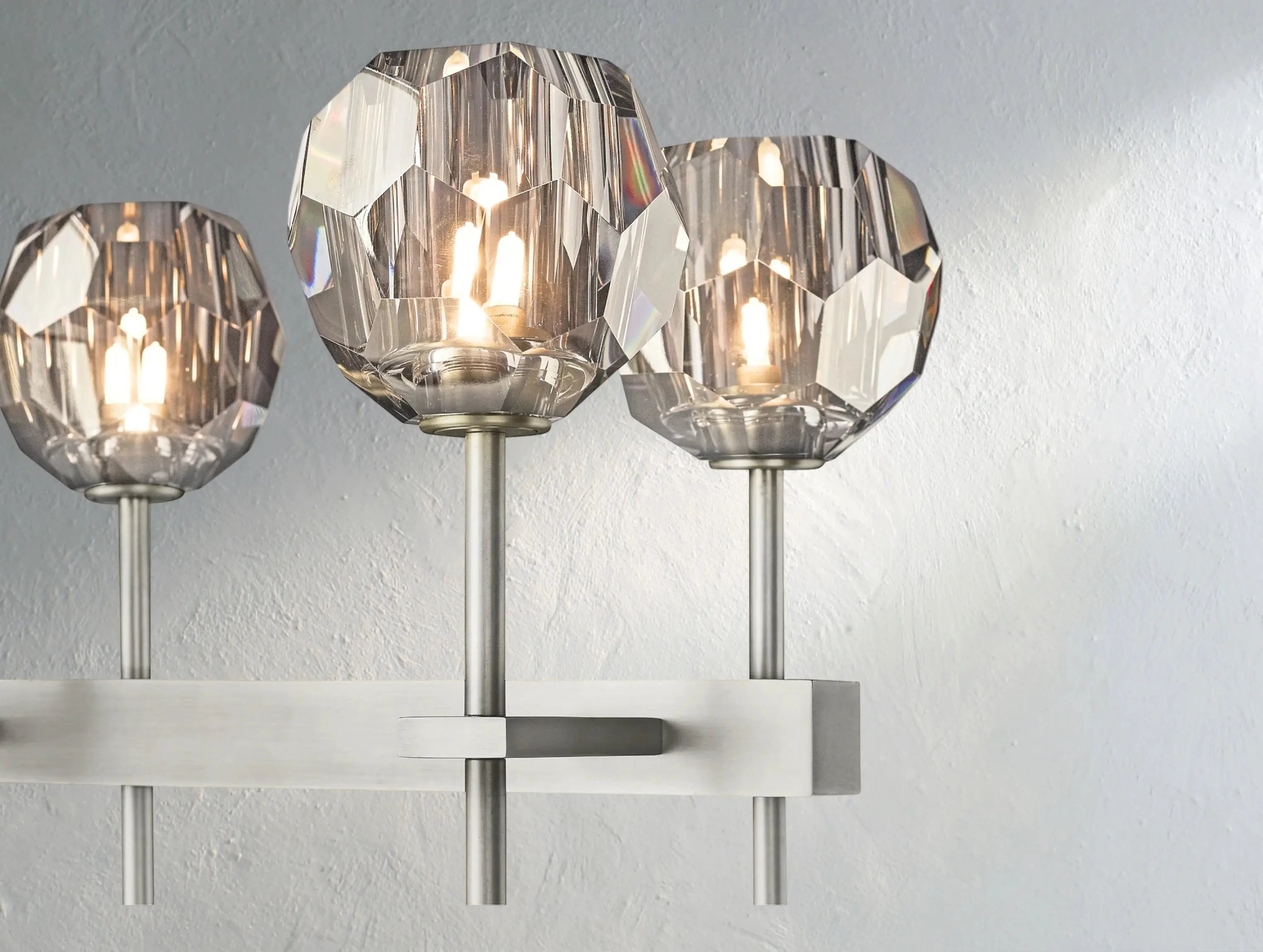 Boule De Cristal Glass Double Linear Chandelier