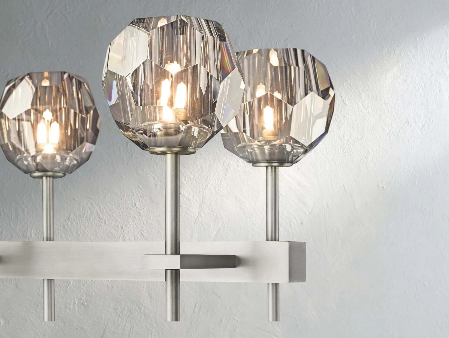 Boule De Cristal Glass Double Linear Chandelier