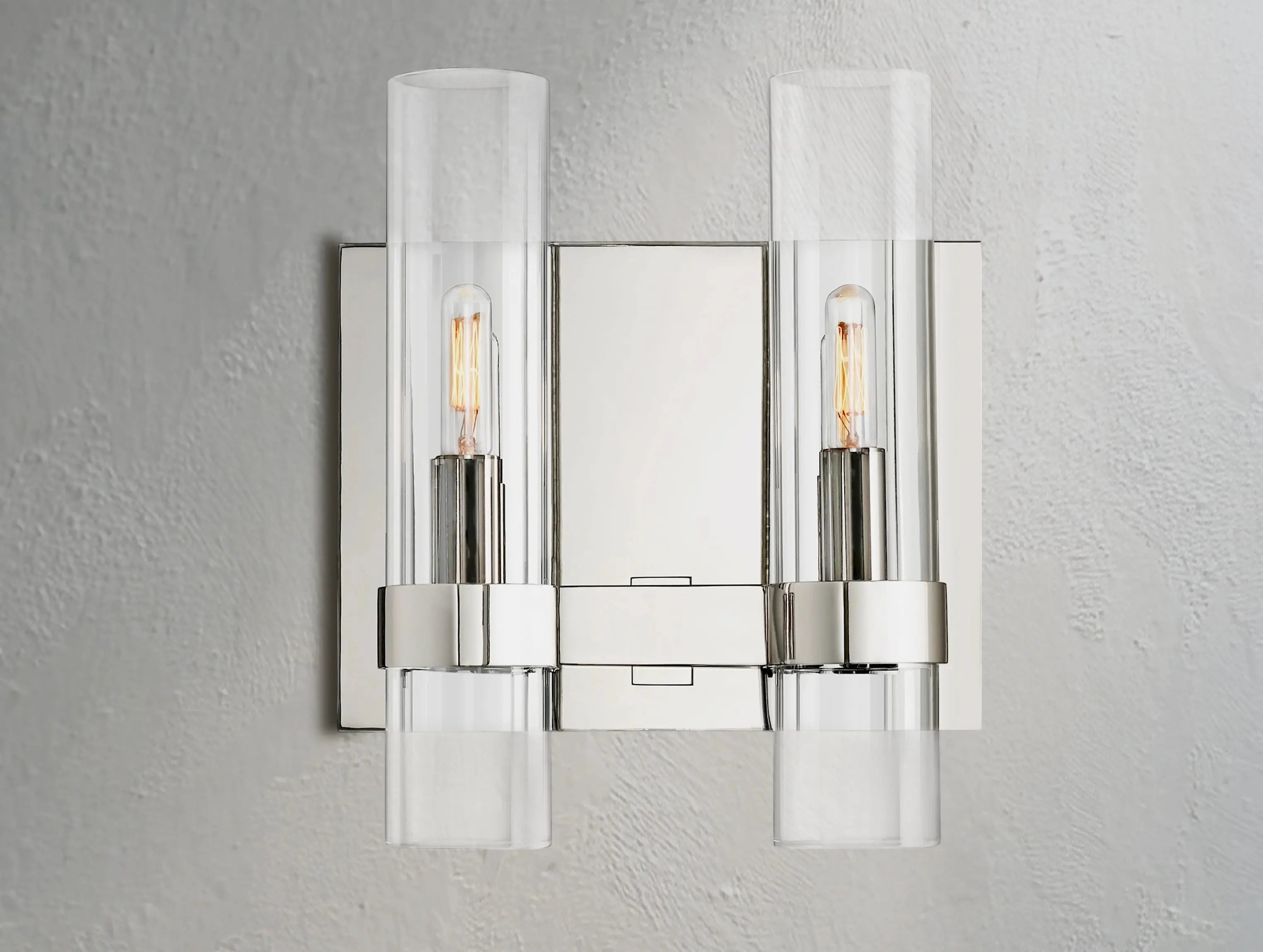 Ravelle Double Light Glass Wall Sconce