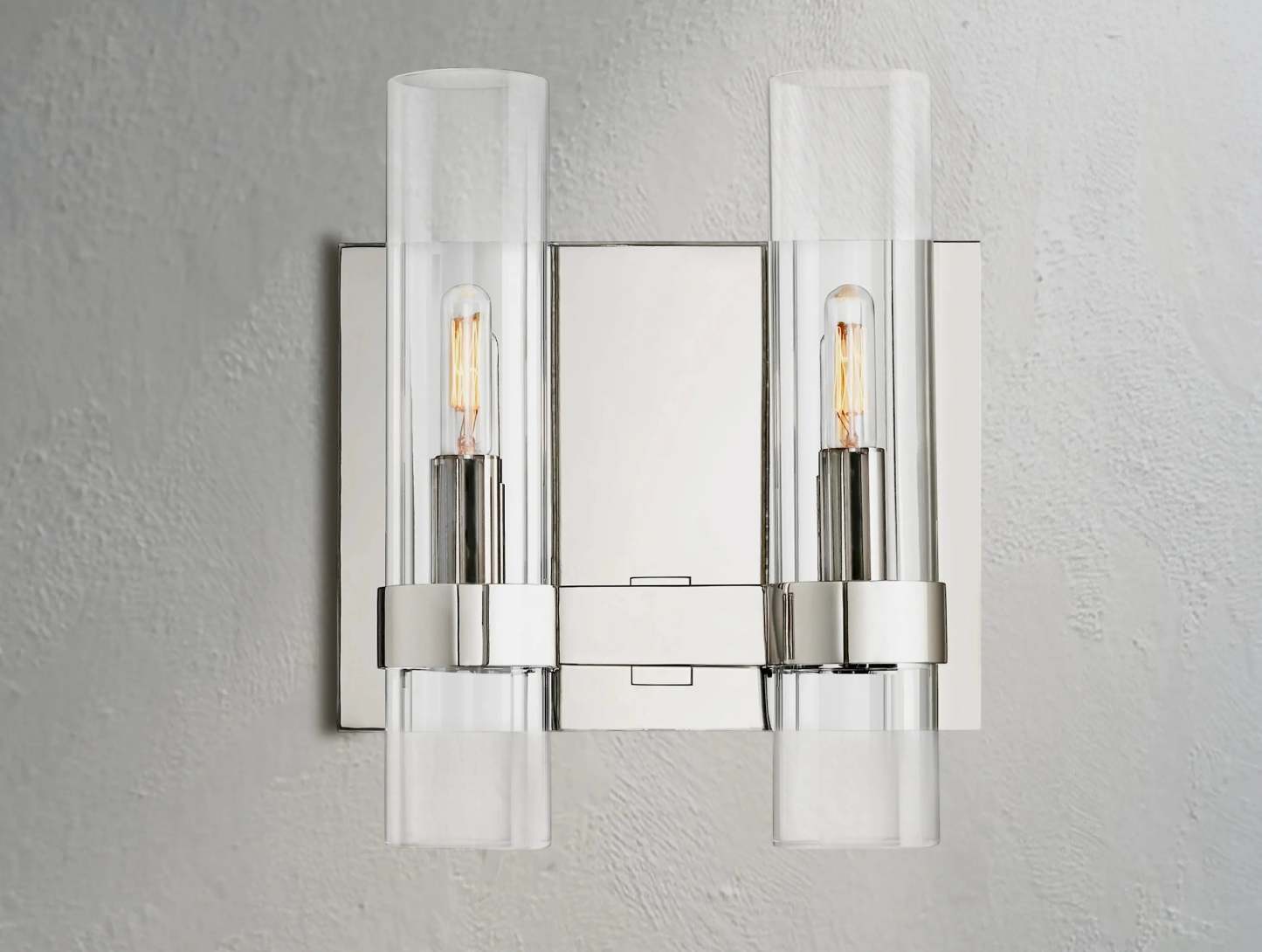 Ravelle Double Light Glass Wall Sconce
