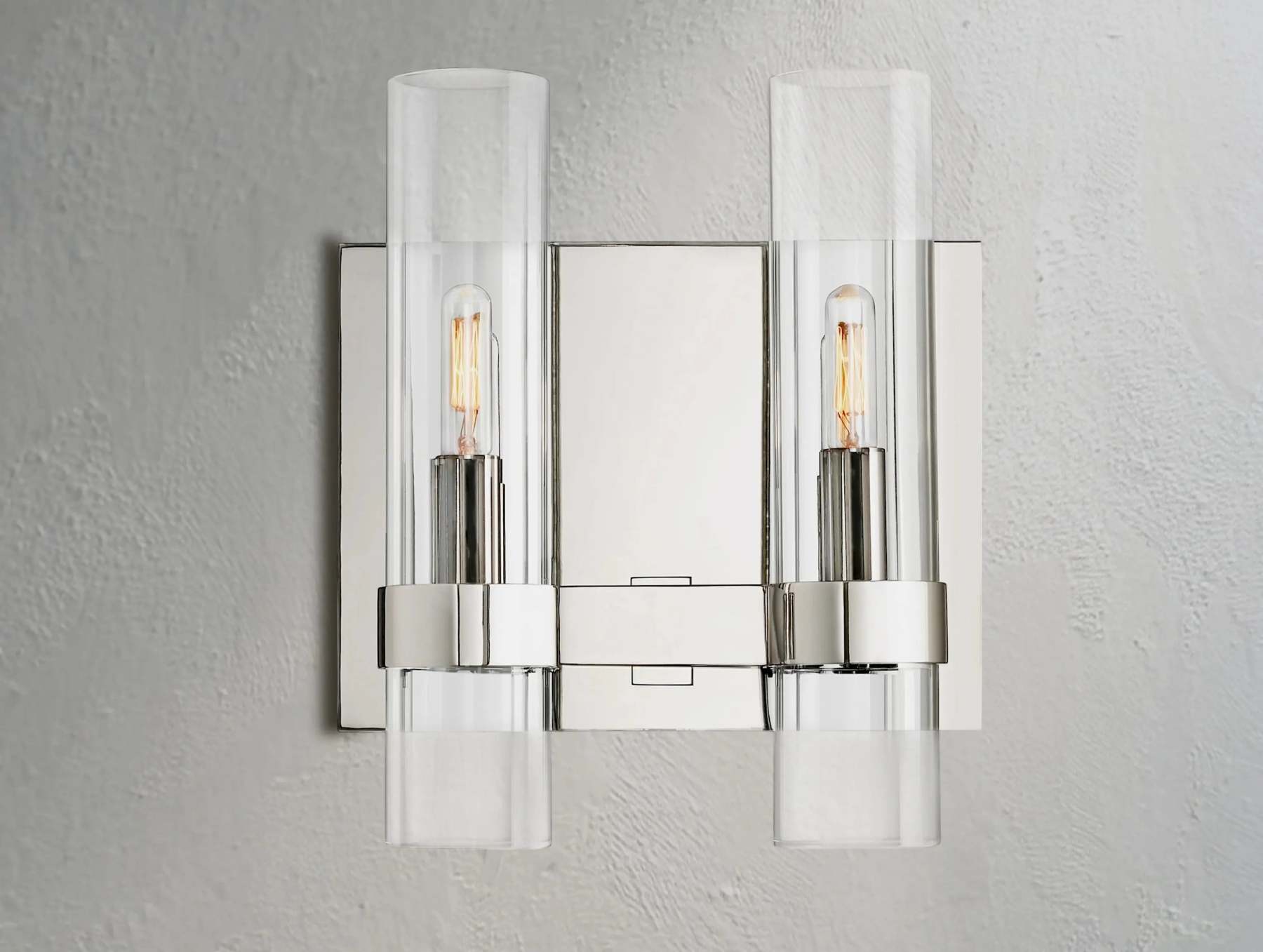 Ravelle Double Light Glass Wall Sconce