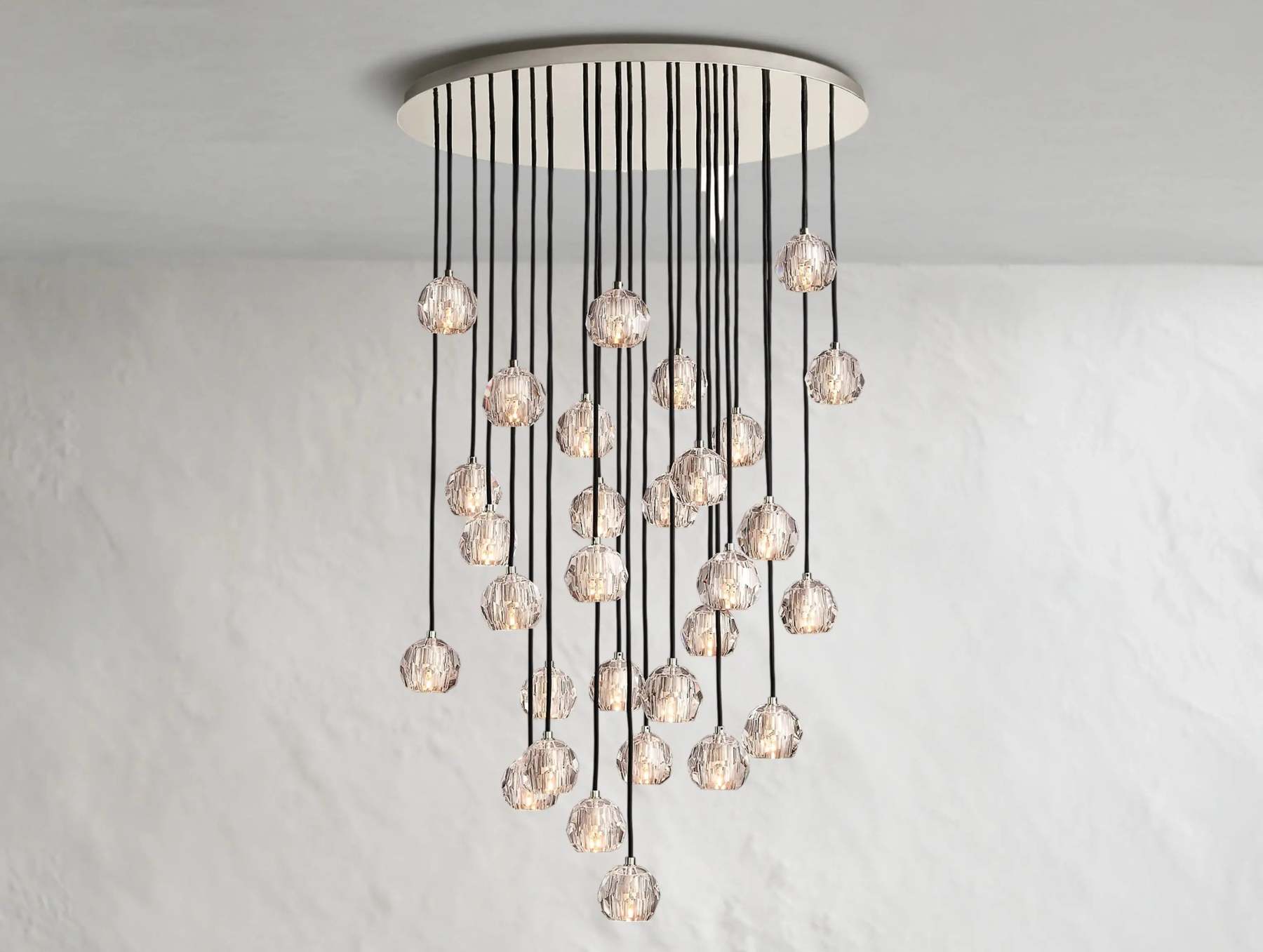 Boule De Cristal Glass Round Cluster Chandelier