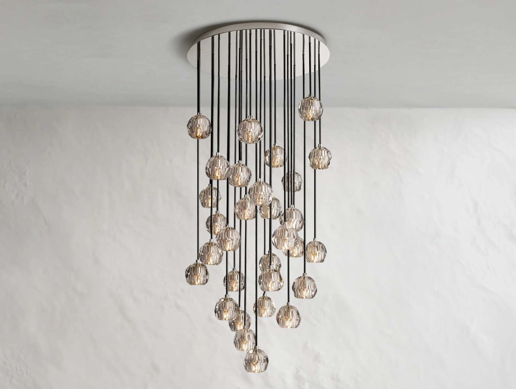Boule De Cristal Glass Round Cluster Chandelier