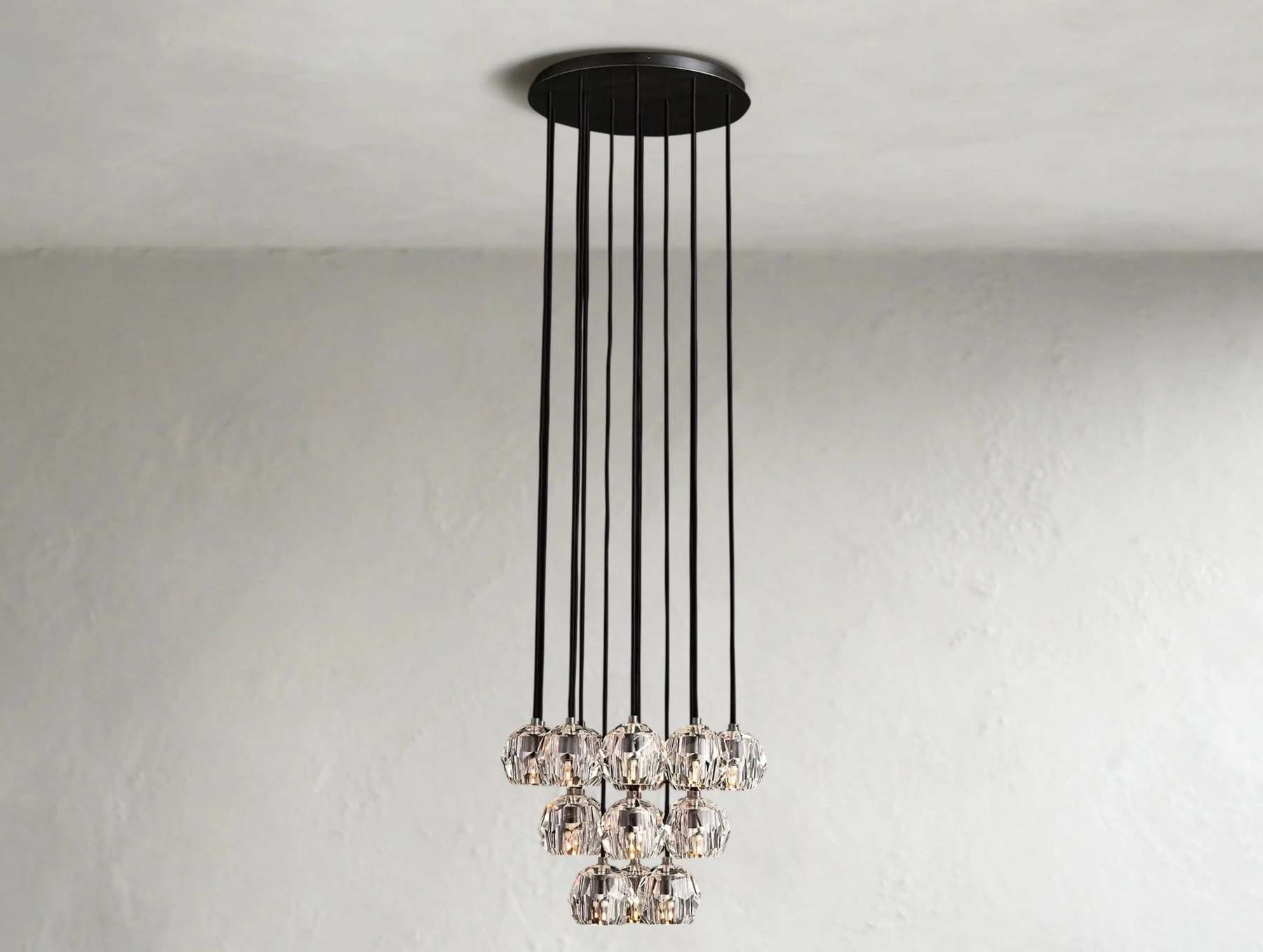 Boule De Cristal Glass Round Cluster Chandelier