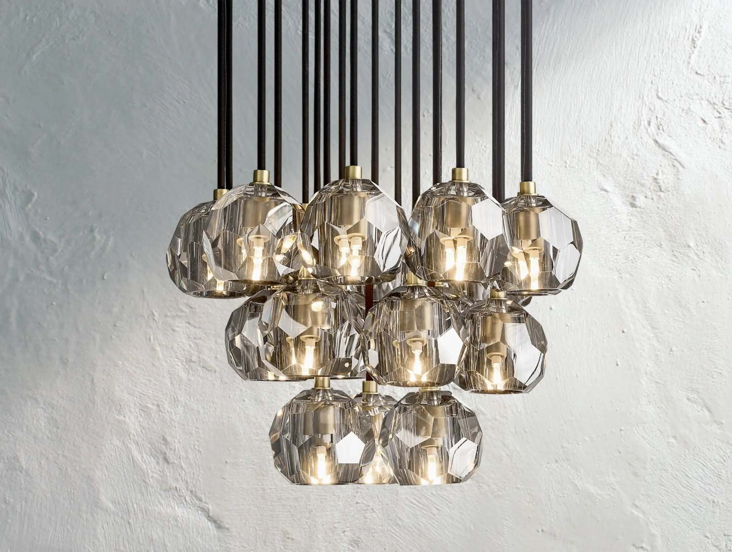 Boule De Cristal Glass Round Cluster Chandelier