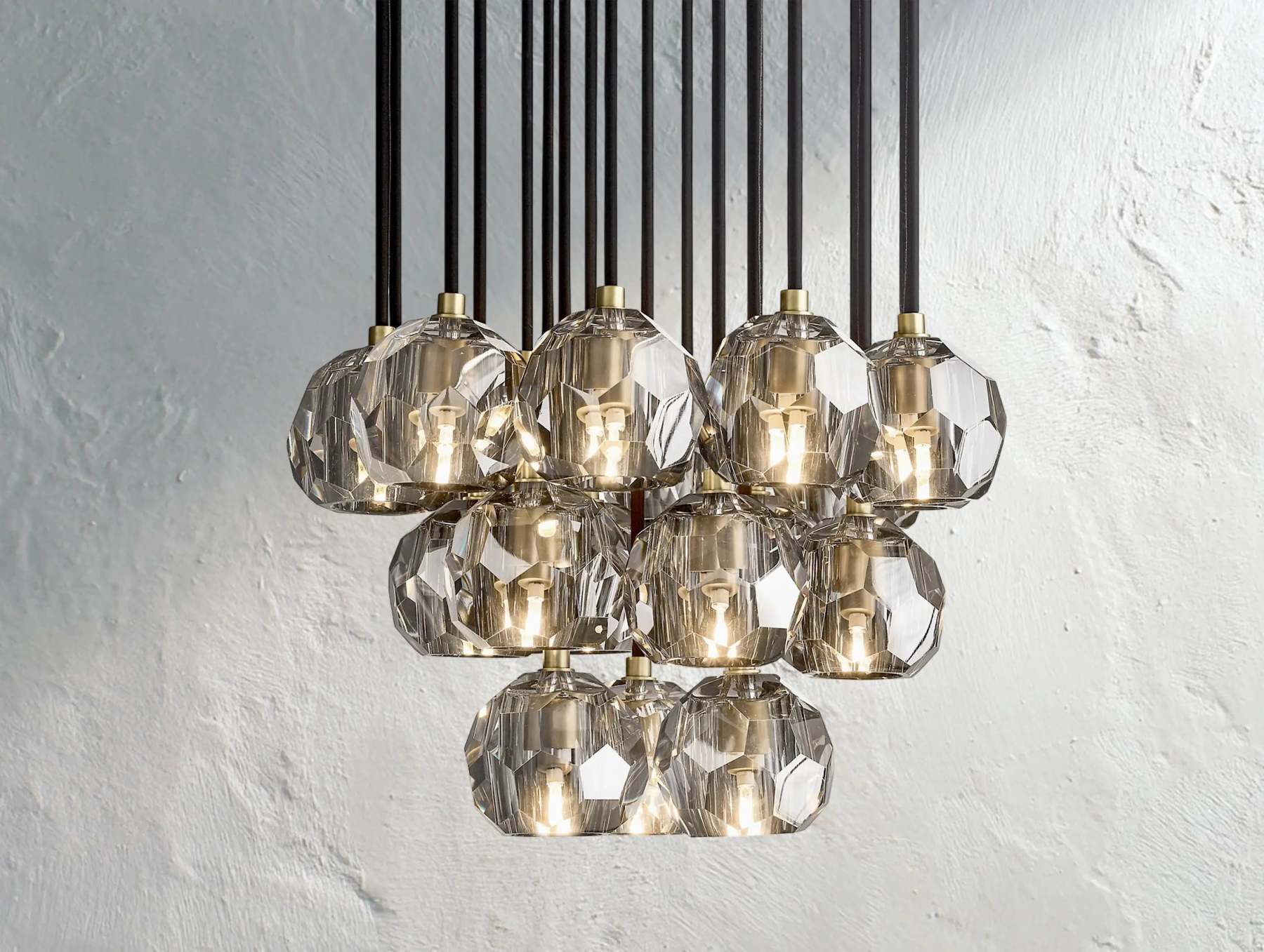 Boule De Cristal Glass Round Cluster Chandelier
