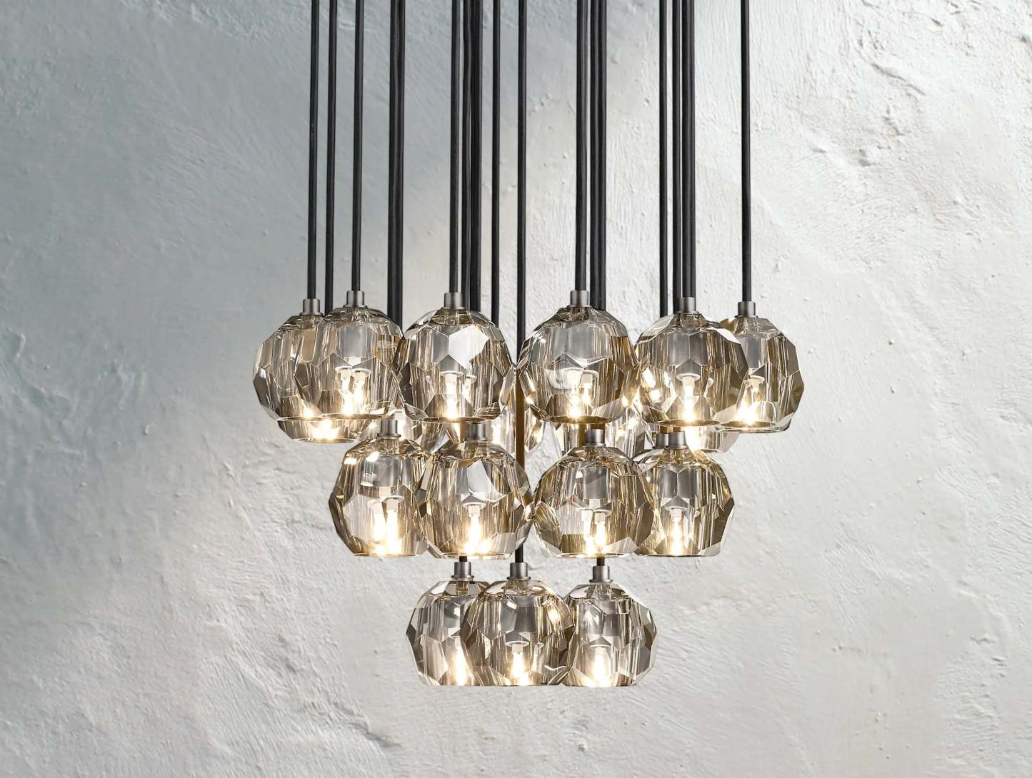 Boule De Cristal Glass Round Cluster Chandelier